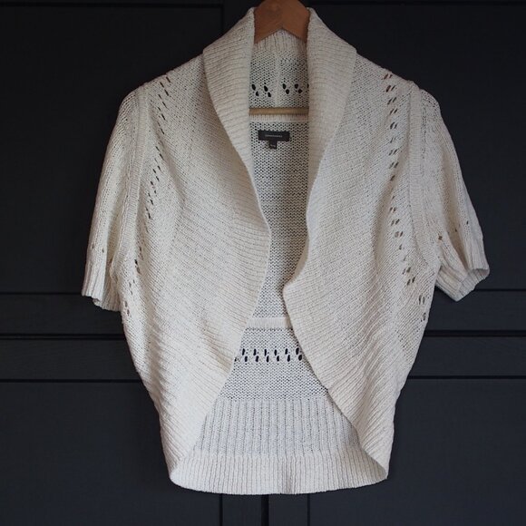 Denver Hayes | Crocheted Shrug in Cream - Picture 1 of 6